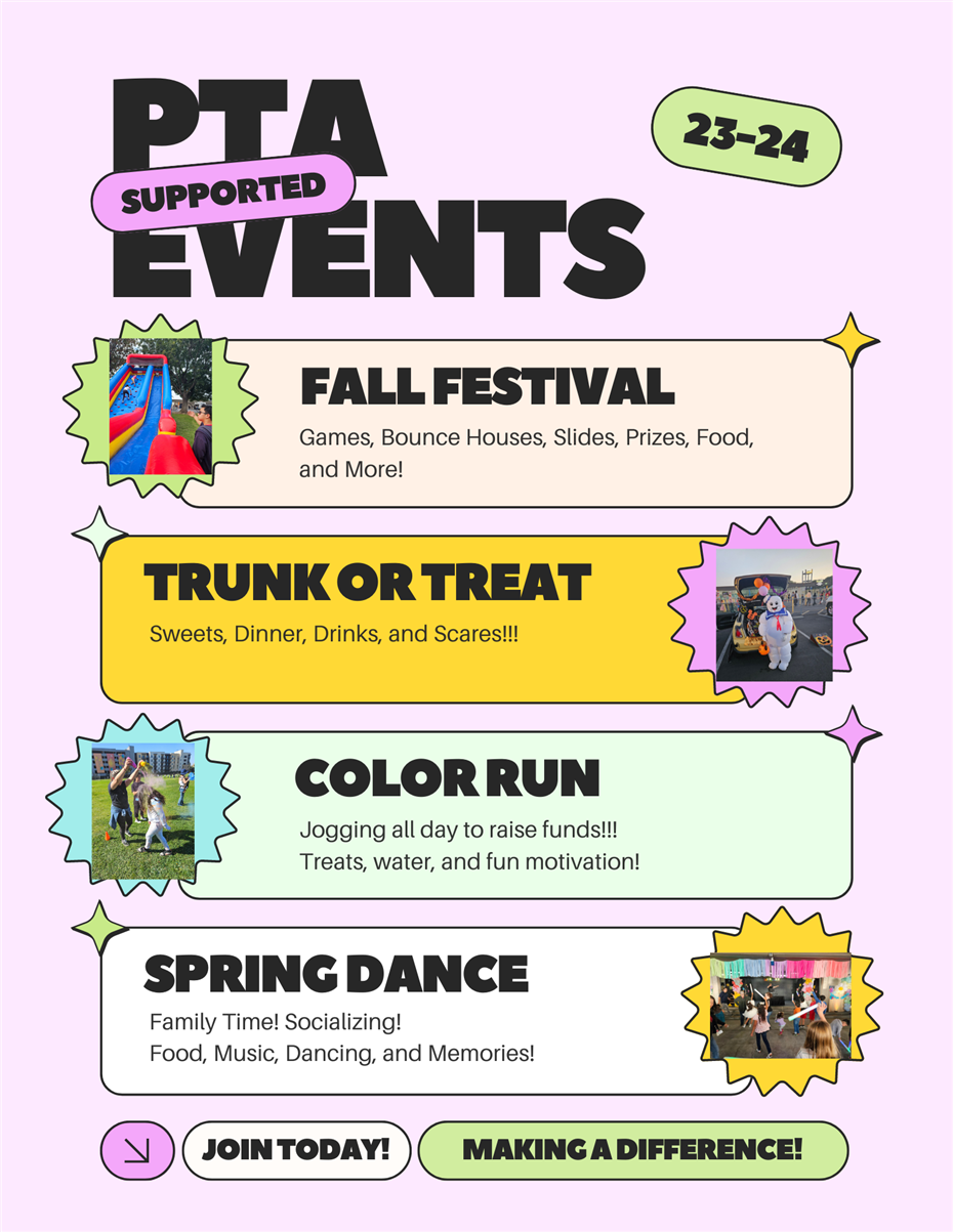 PTA Events Flyer PTA Events Flyer